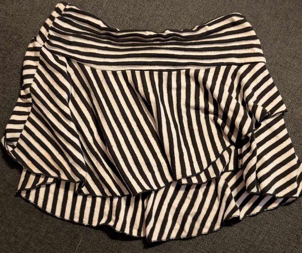 Black and White Striped Skirt Size Small